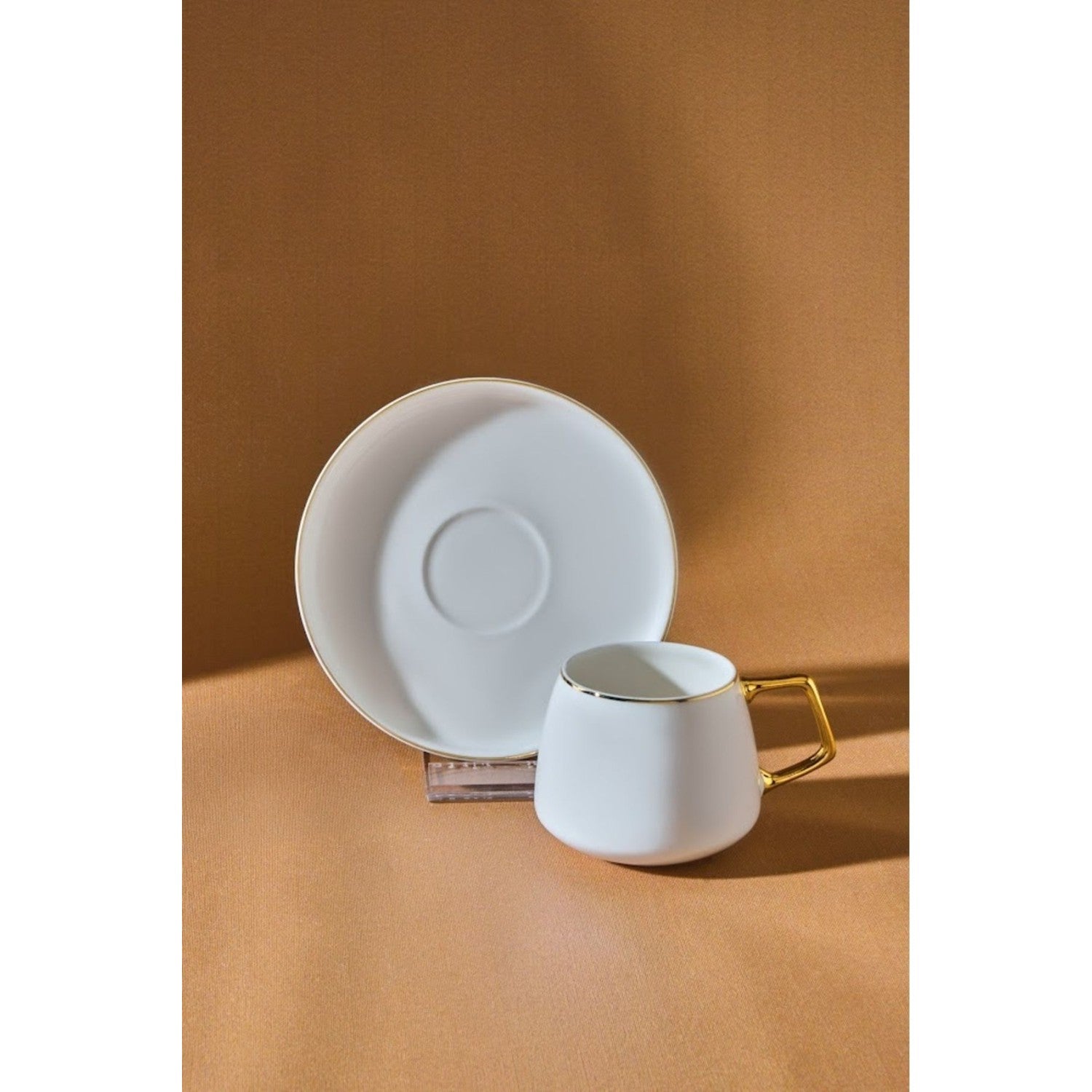 Karaca Saturn Gold Porcelain Turkish Coffee Cup Set for 2, 100 ml - MALLTURK