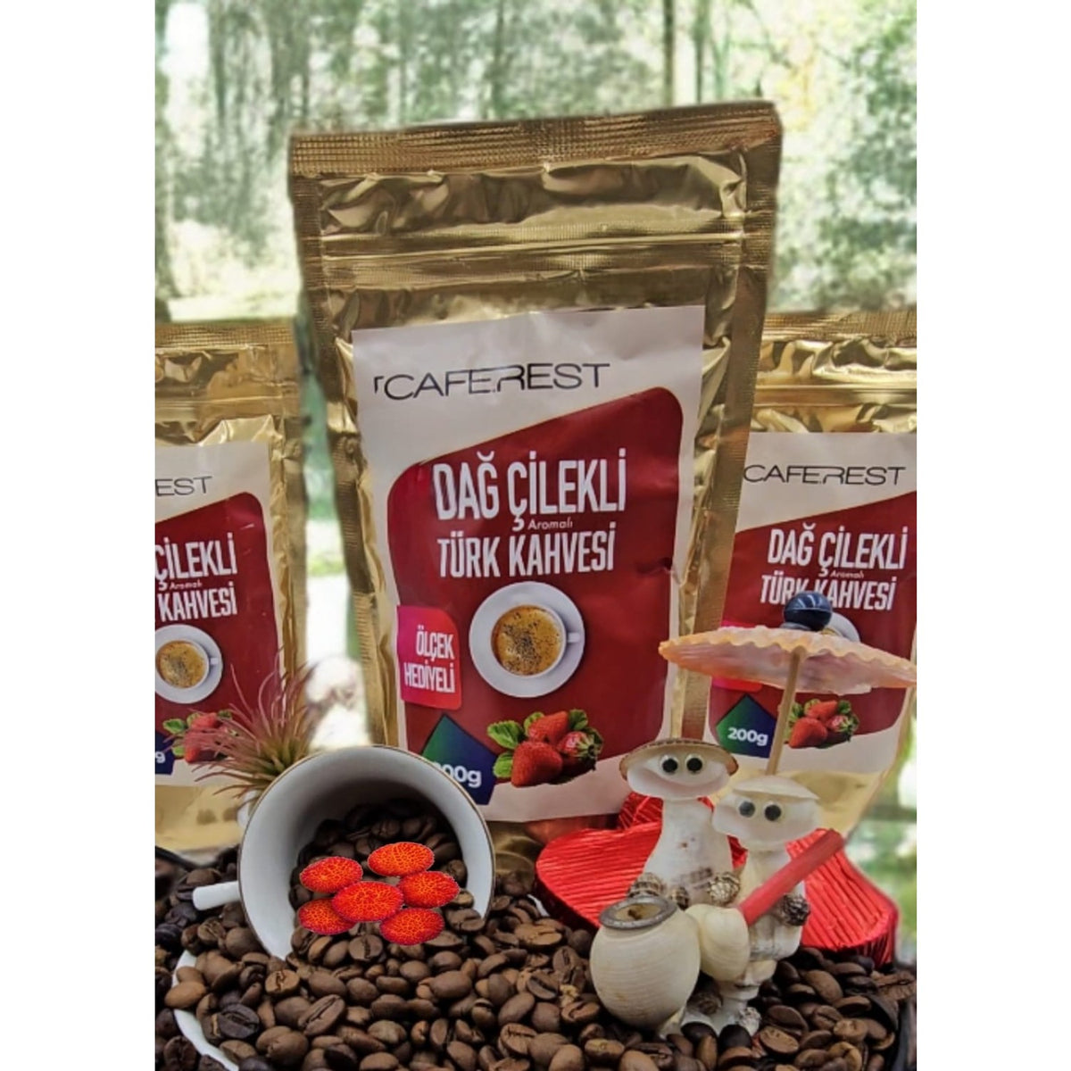 Caferest Strawberry Turkish Coffee - MALLTURK