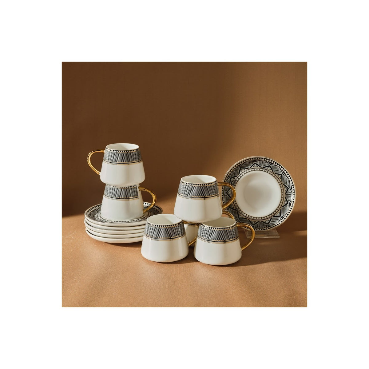 Karaca Globe Turkish Coffee Cup Set for 6, 80 ml - MALLTURK