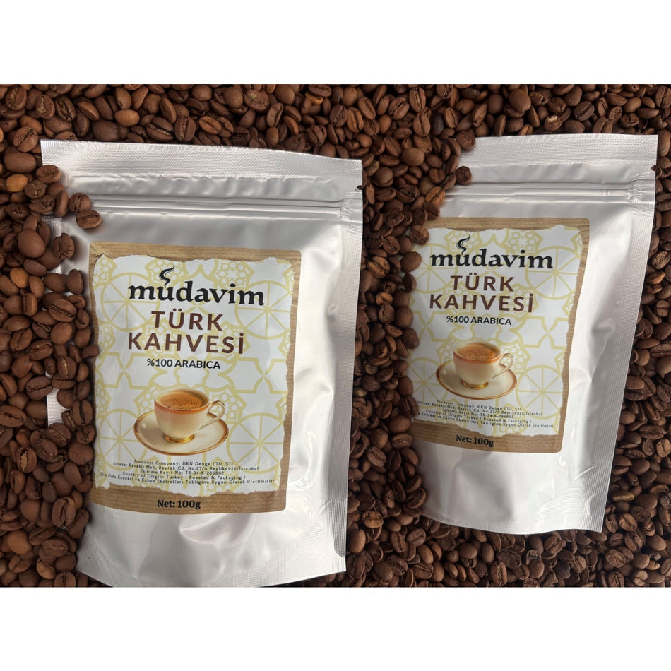 Mudavim Coffee - Mudavim Turkish Coffee, Medium Roast, 5 x 100 gr - MALLTURK