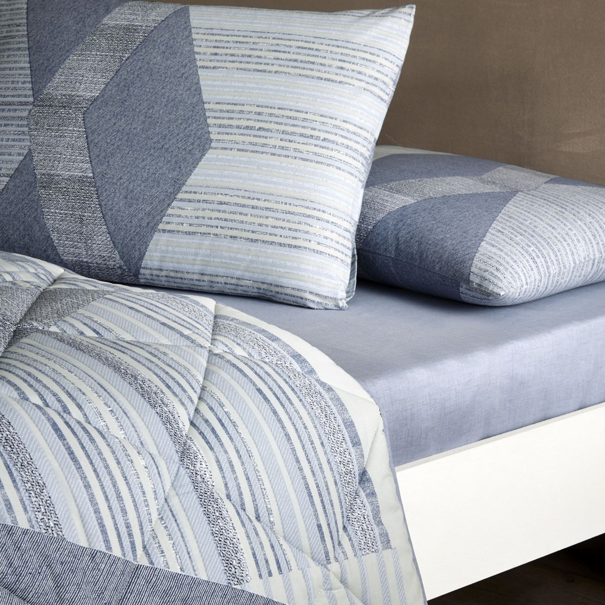 Tac Ellis Ranforce Single Duvet Set Blue - MALLTURK