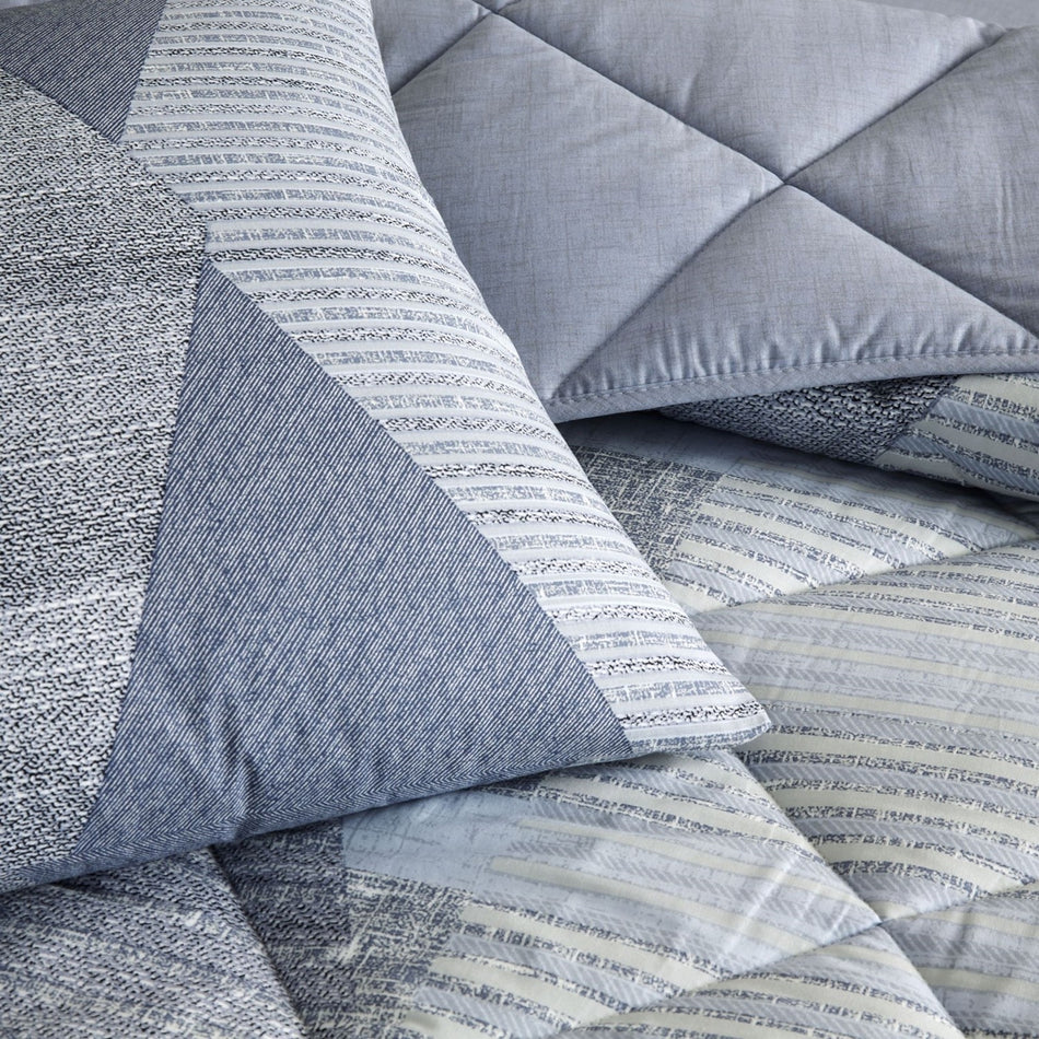 Tac Ellis Ranforce Double Duvet Set Blue - MALLTURK