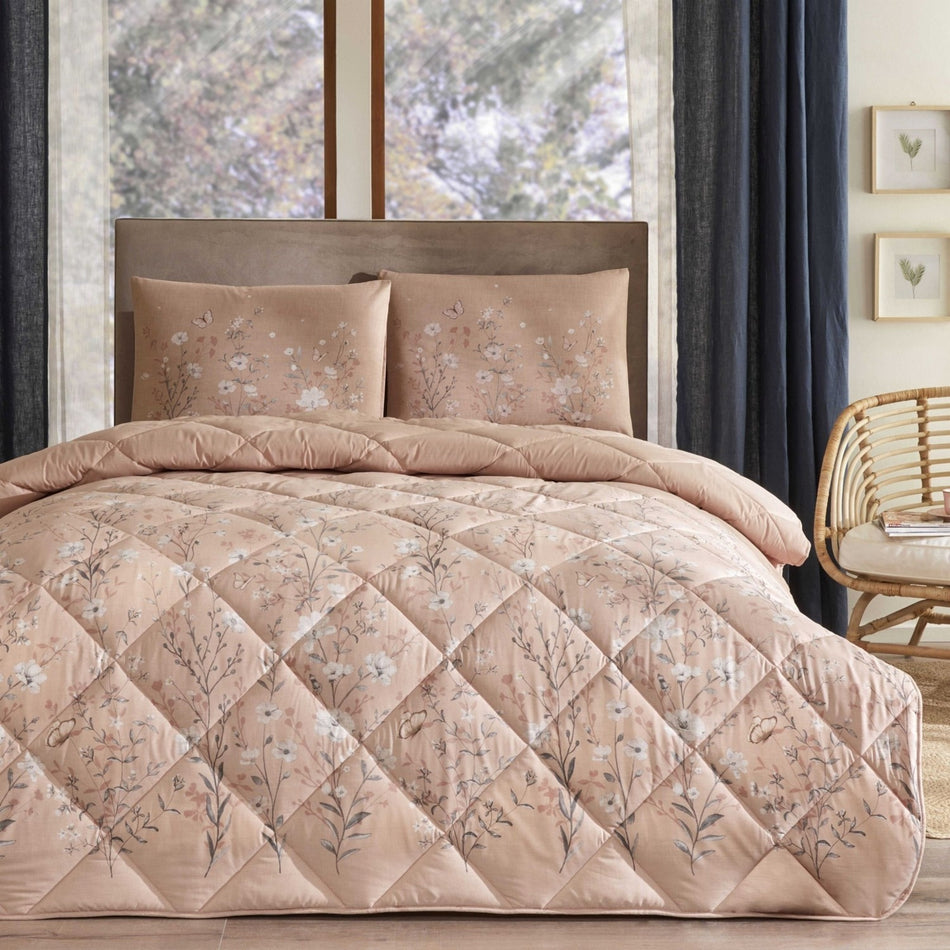 Tac Rossy Ranforce Double Duvet Set, Rose Pink - MALLTURK