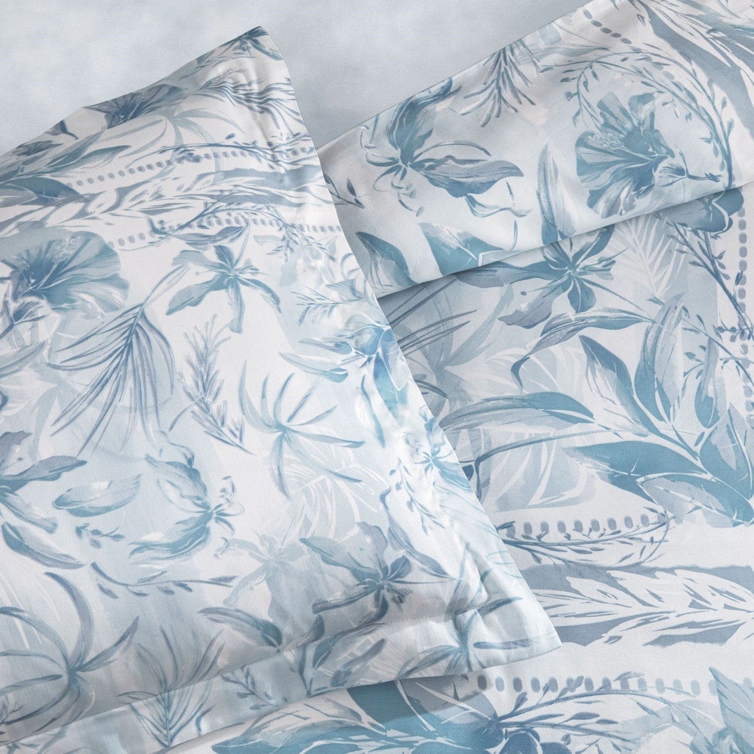 Tac Velora Sateen Double Duvet Cover Set Blue - MALLTURK