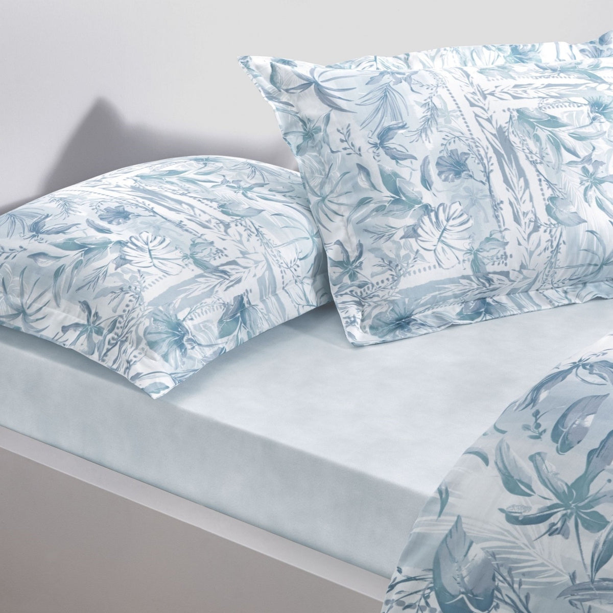 Tac Velora Sateen Double Duvet Cover Set Blue - MALLTURK