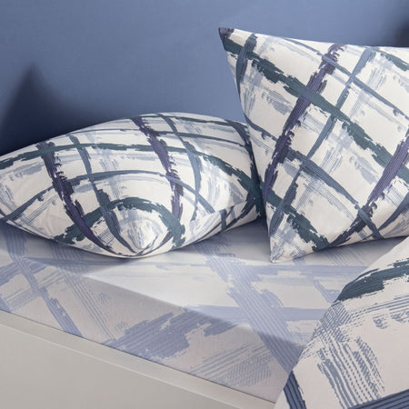 Tac Briza Ranforce Single Duvet Cover Set Blue - MALLTURK