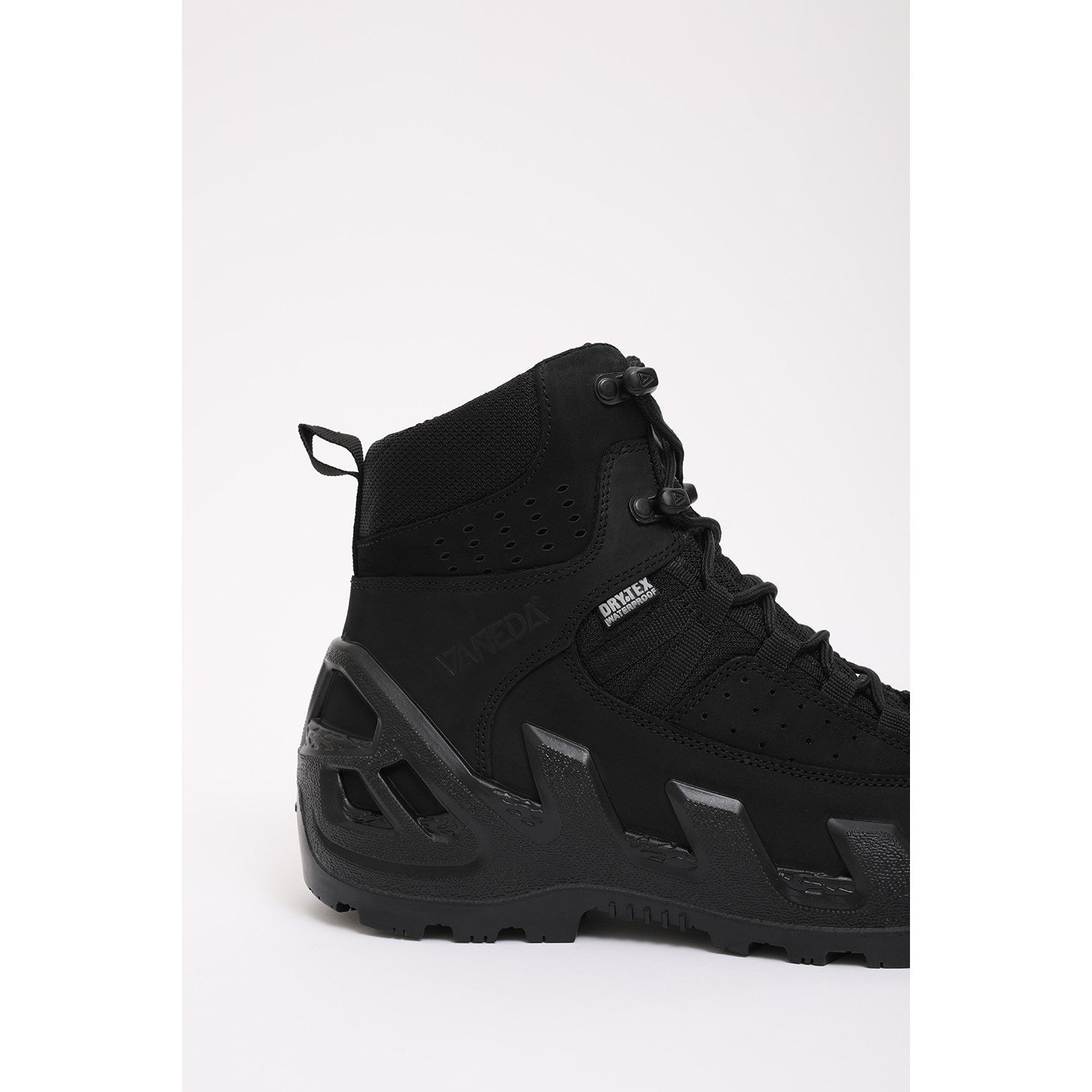 Vaneda 1192 V-Clutch Pro Mid-On Duty Nubuck Men's Boots Black - MALLTURK