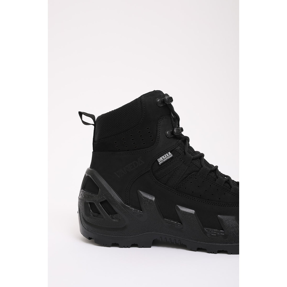 Vaneda 1192 V-Clutch Pro Mid-On Duty Nubuck Men's Boots Black - MALLTURK