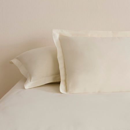 Karaca Home Basic Ruffled 2-Piece Pillowcase Set, Ecru, 50x70 cm - MALLTURK