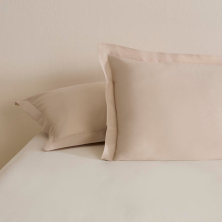 Karaca Home Basic Ruffled 2-Piece Pillowcase Set, Beige, 50x70 cm - MALLTURK