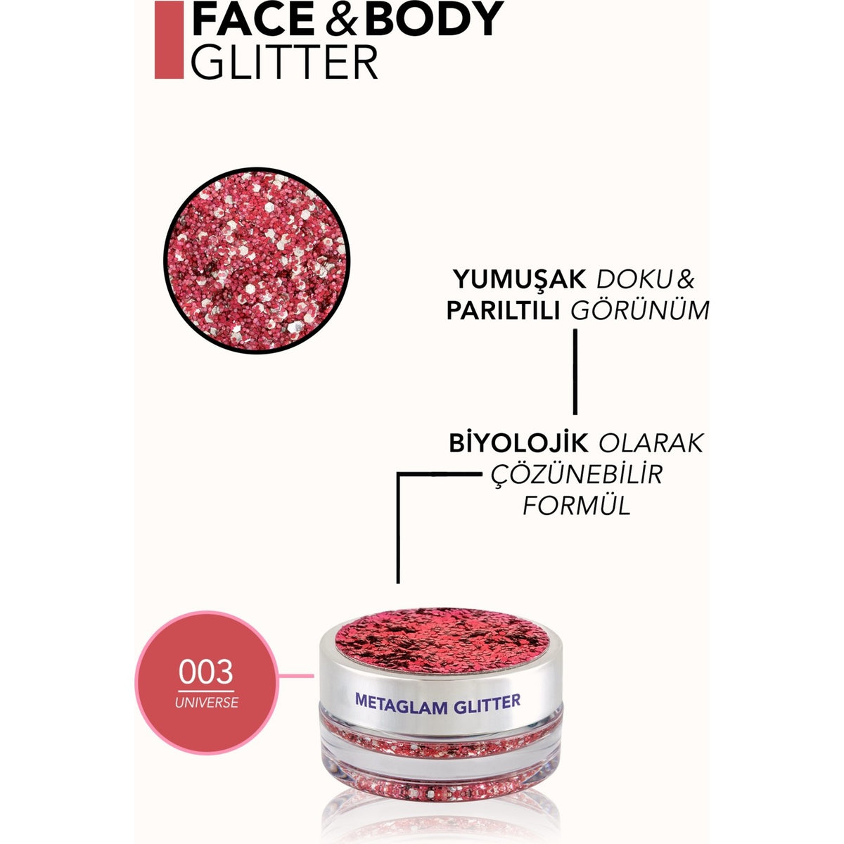 Flormar Metaglam Biodegradable Glitter
