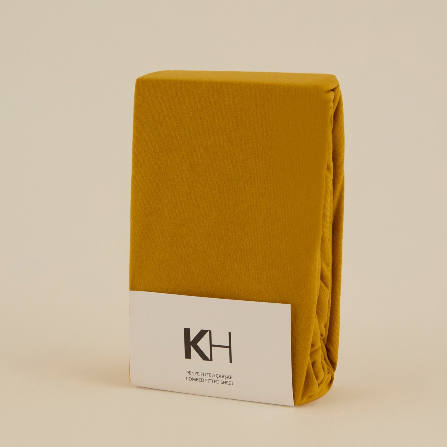 Karaca Home Cotton Fitted Sheet, Single Size, 100 x 200 + 30 cm, Mustard - MALLTURK