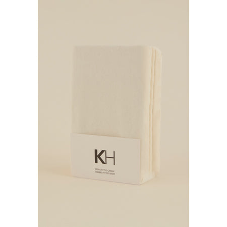 Karaca Home 100% Cotton Jersey Fitted Sheet, Single Size, White - MALLTURK