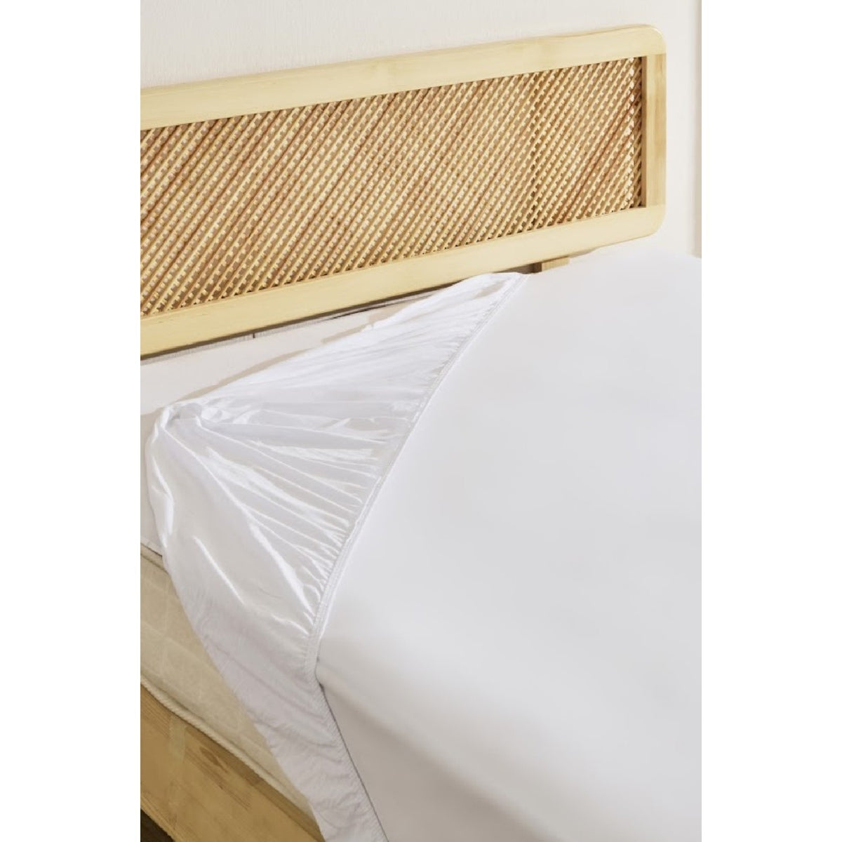 Karaca Home 100% Cotton Jersey Fitted Sheet, Single Size, White - MALLTURK