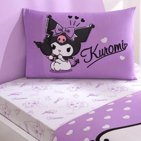 Tac Lisansli Kuromi Single Cotton Duvet Cover Set - MALLTURK