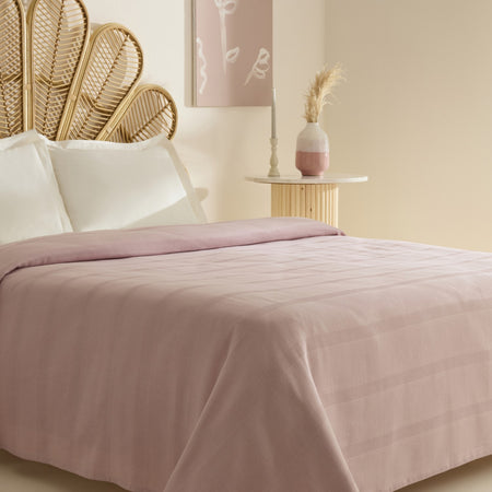 Karaca Home Rosy Double Single Quilted Blanket Powder Pink - MALLTURK