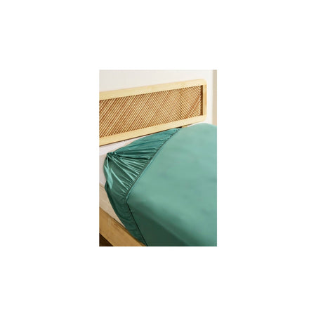 Karaca Home 100% Cotton Jersey Fitted Sheet, Single Size, Green - MALLTURK