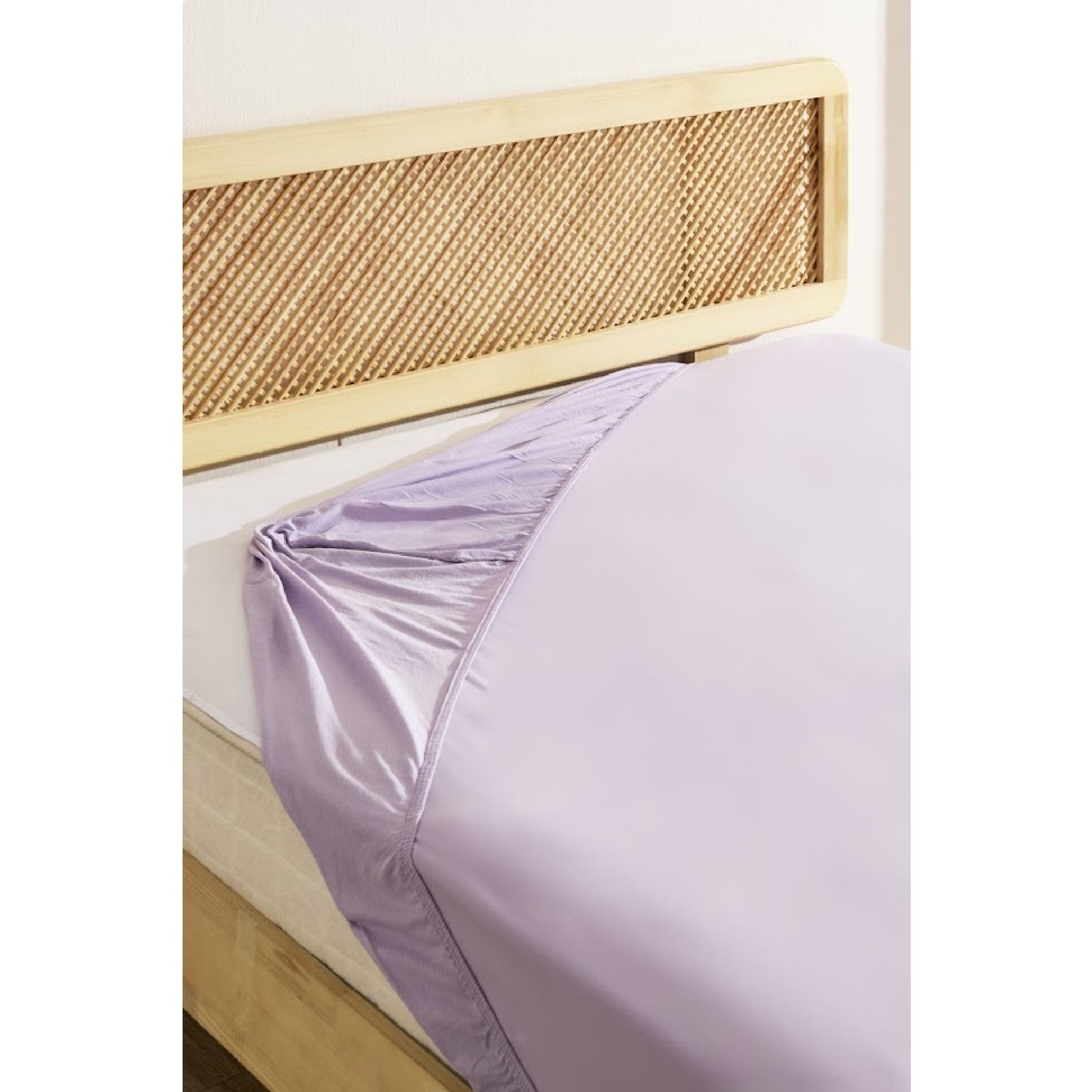 Karaca Home 100% Cotton Jersey Fitted Sheet, Single Size, Lilac - MALLTURK