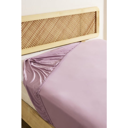 Karaca Home 100% Cotton Jersey Fitted Sheet, Single Size, Pink - MALLTURK