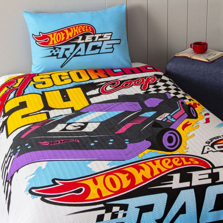 Tac Licensed hot wheels fast Single Cotton Pique Bedding Set - MALLTURK