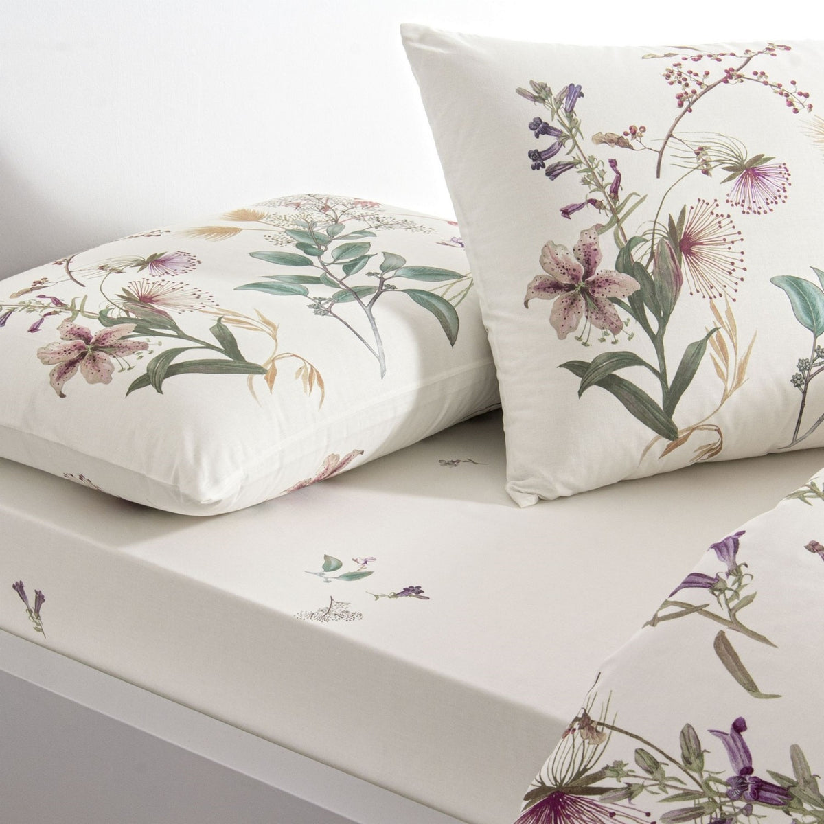 Tac Elowen Double Duvet Cover Set Green Patterned 200 x 220 cm Cotton Fabric - MALLTURK