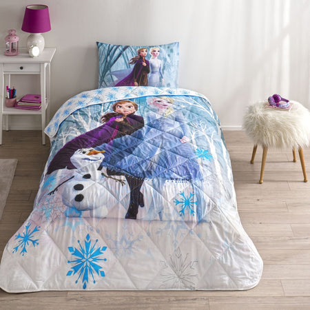Tac Licensed Disney Frozen Winter Single Cotton Duvet Set - MALLTURK