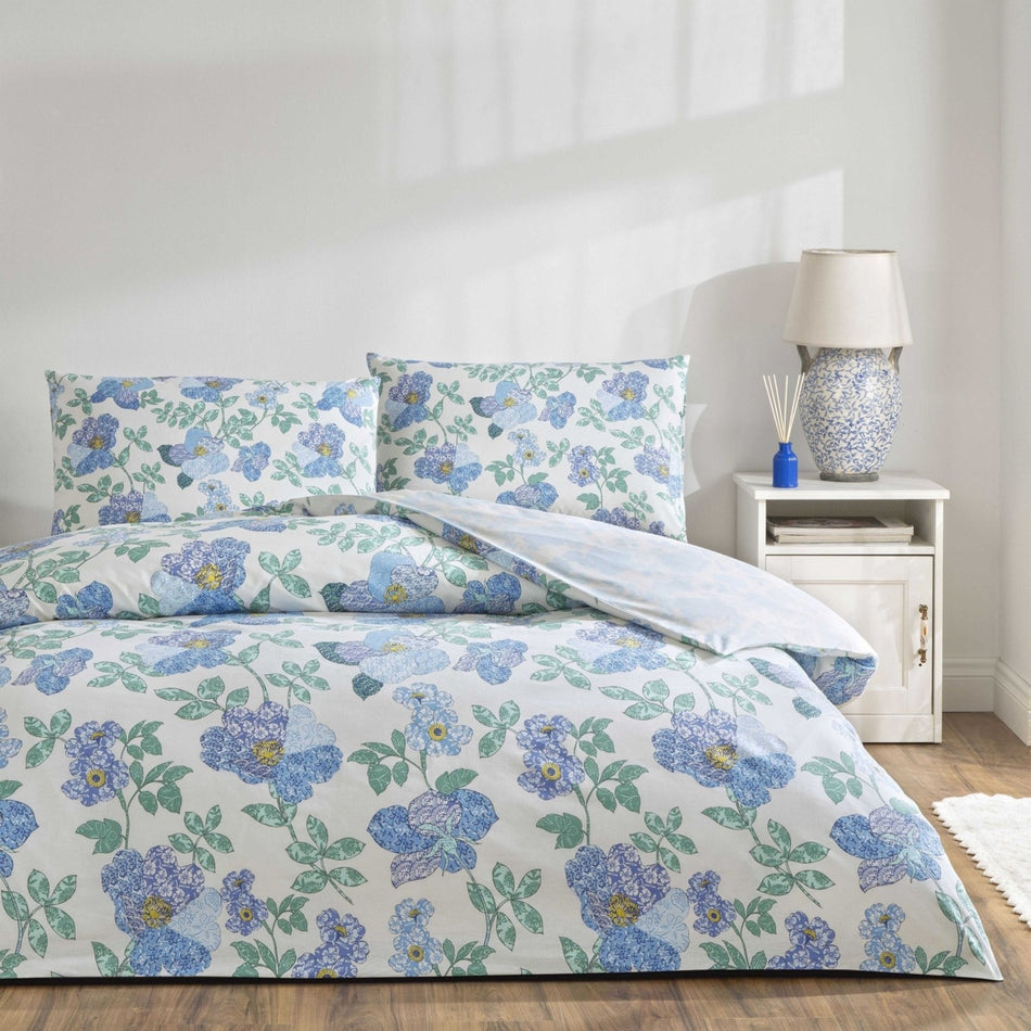 Tac Ardena Ranforce Double Duvet Cover Set Blue - MALLTURK