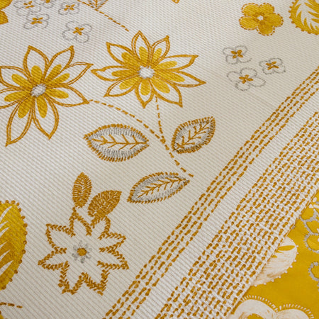Karaca Home Vespera 100% Cotton Double Duvet Cover and Quilt Set Mustard - MALLTURK