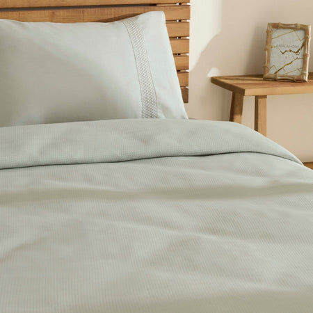 Karaca Home Maisy Bamboo Double Bed Quilt Set, Sage - MALLTURK