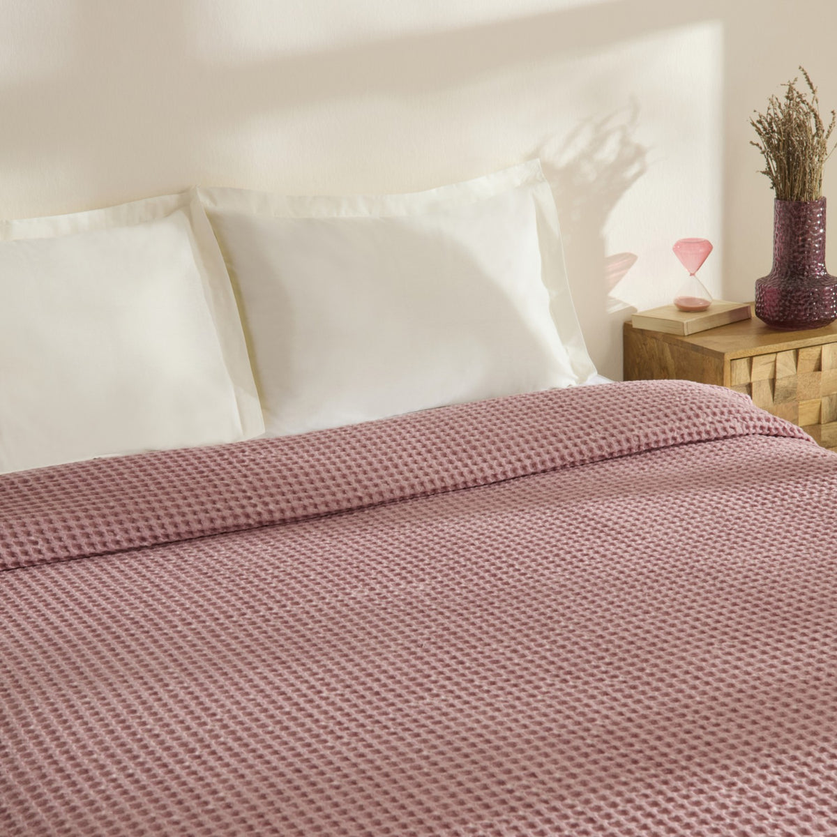 Karaca Home Mady Waffle Double Single Quilt Pink - MALLTURK