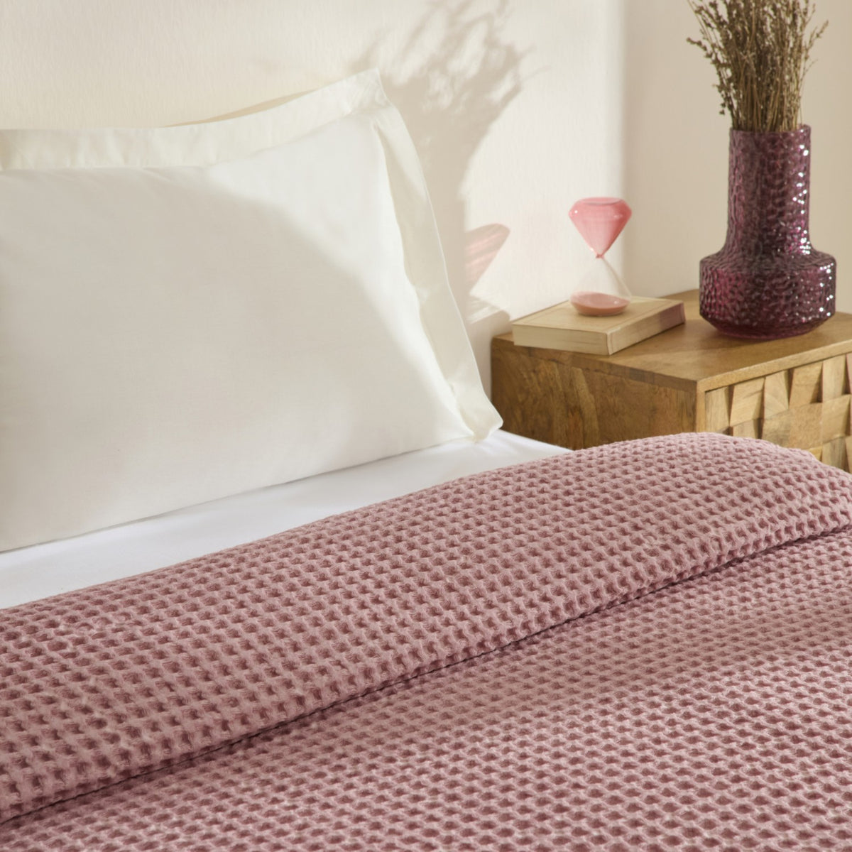 Karaca Home Mady Waffle Double Single Quilt Pink - MALLTURK