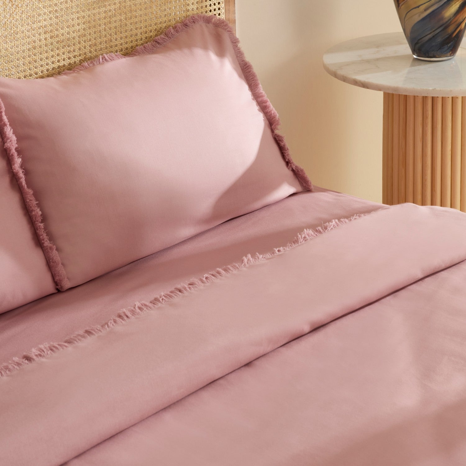 Karaca Home Ella Krep %100 Cotton Puskullu Double Duvet Cover Set Gul Kurusu - MALLTURK
