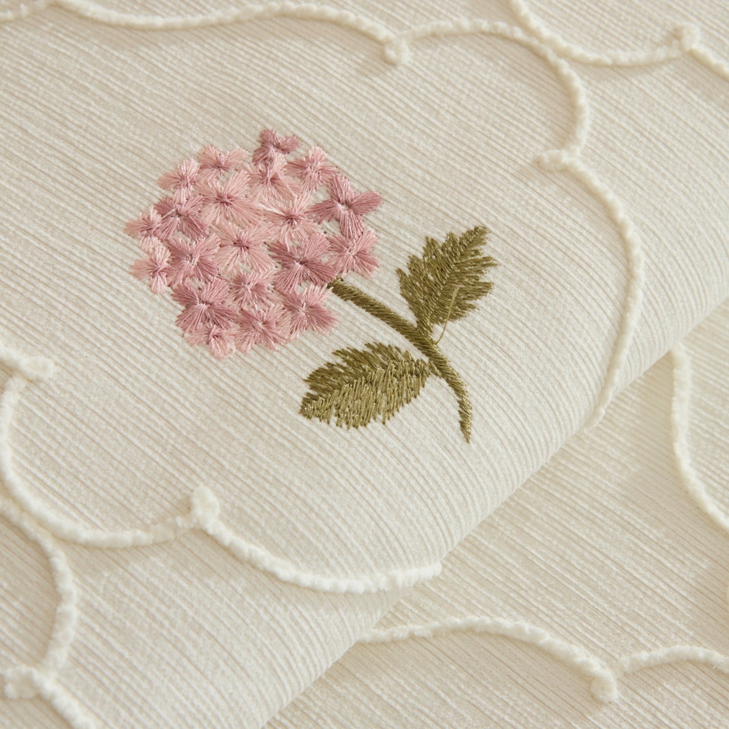 Karaca Home Hilary Flower Embroidered Double Bedspread/Quilt Set, Powder Pink - MALLTURK