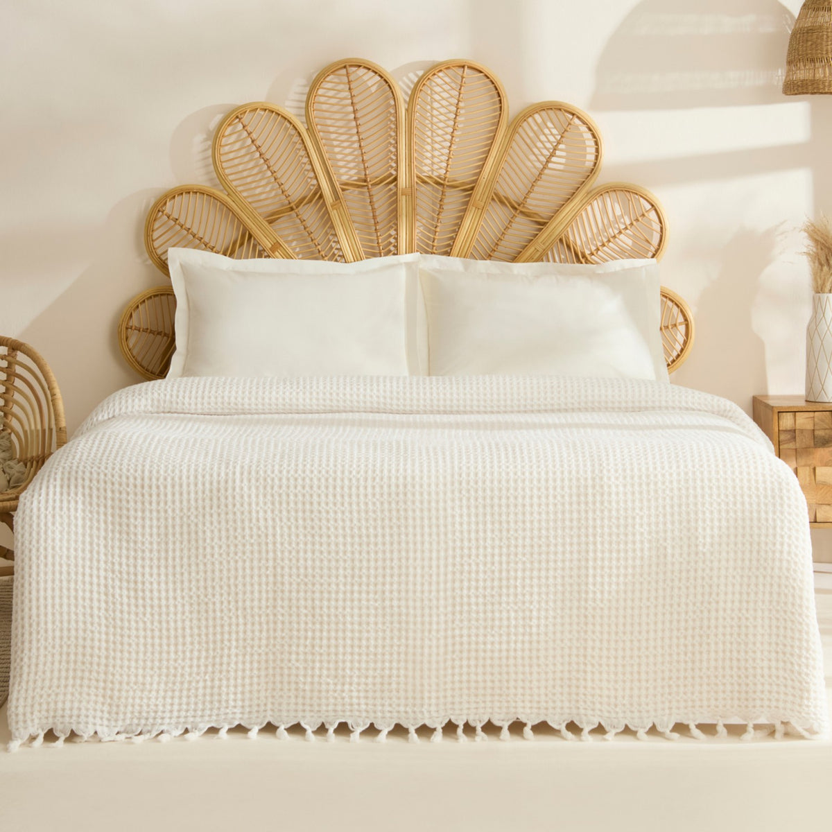Karaca Home Mady Waffle Double Single Quilt White - MALLTURK