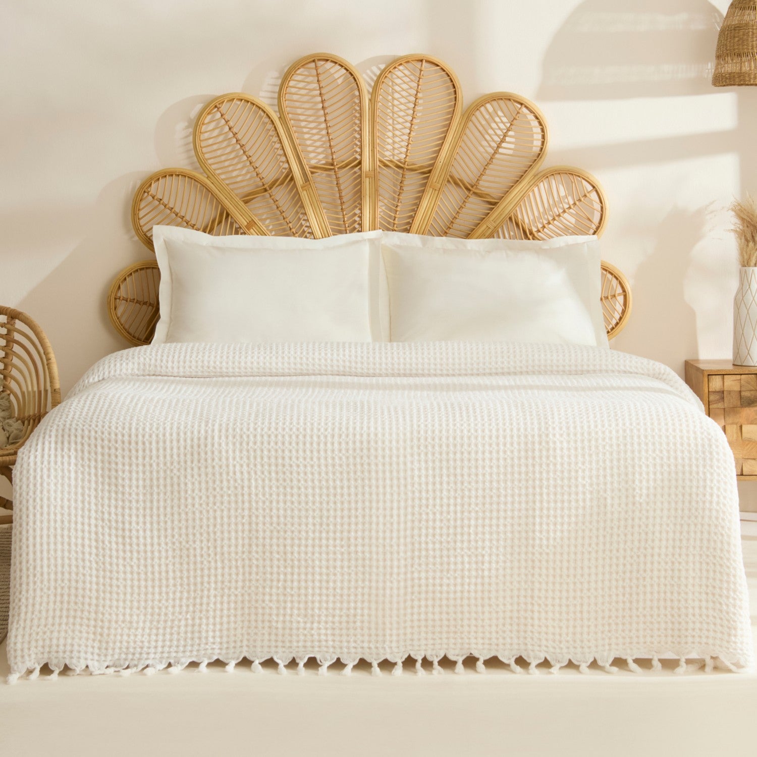 Karaca Home Mady Waffle Double Single Quilt White - MALLTURK
