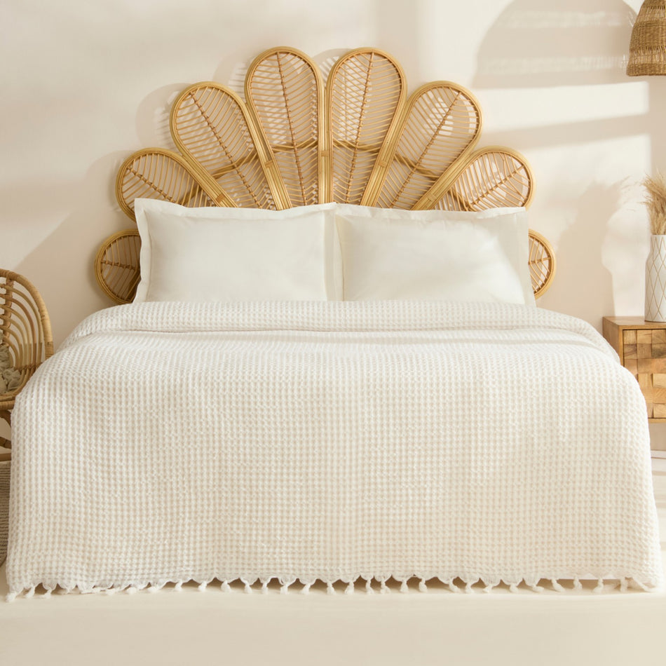 Karaca Home Mady Waffle Double Single Quilt White - MALLTURK