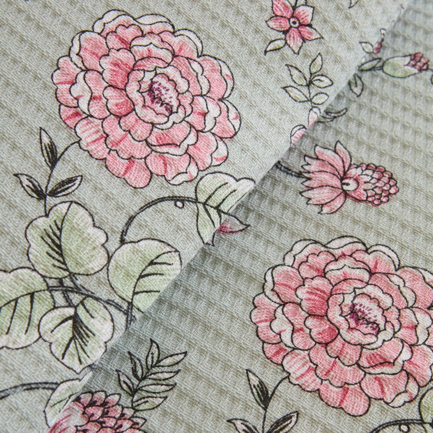 Karaca Home Nymira Cotton Double Single Quilted Bedspread Mint - MALLTURK