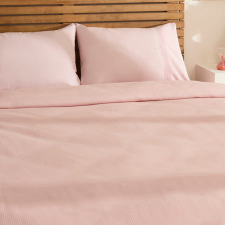 Karaca Home Maisy Bamboo Double Bed Quilt Set Powder Pink - MALLTURK
