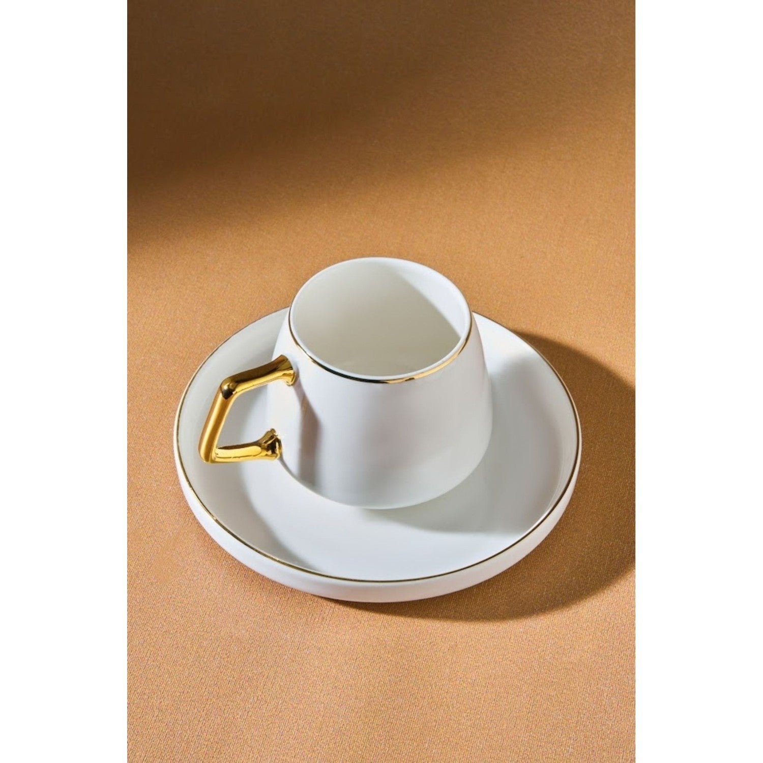Karaca Saturn Gold Porcelain Turkish Coffee Cup Set for 2, 100 ml - MALLTURK