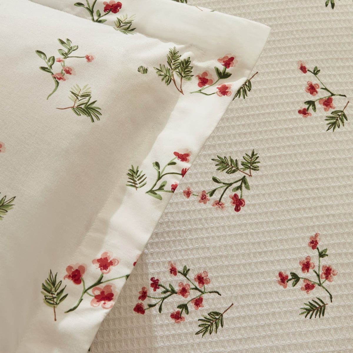 Karaca Home Silvie 100% Cotton Single Pique Set Red - MALLTURK