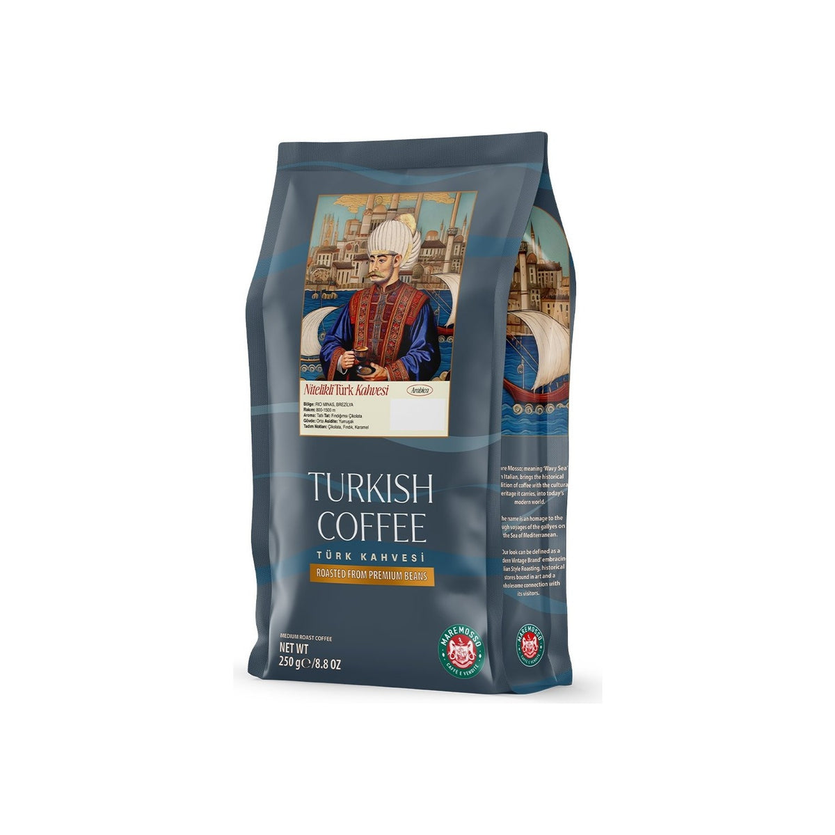 Mare Mosso Caffe ê Vendite (High Quality Turkish Coffee 250 gr - Whole Beans) - MALLTURK