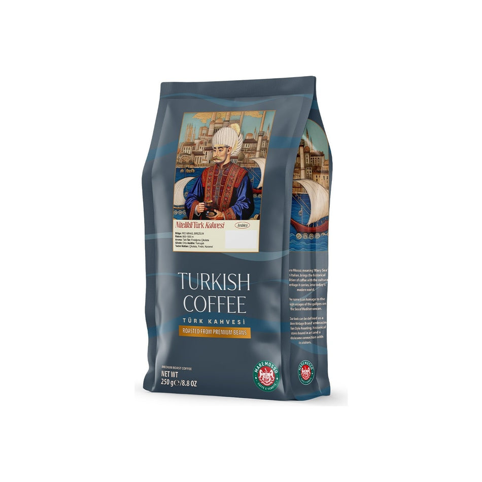 Mare Mosso Caffe ê Vendite (High Quality Turkish Coffee 250 gr - Whole Beans) - MALLTURK