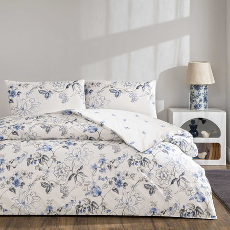 Tac Luna Ranforce Single Duvet Cover Set Blue - MALLTURK
