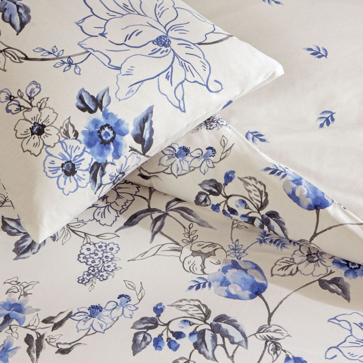 Tac Luna Ranforce Single Duvet Cover Set Blue - MALLTURK