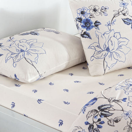 Tac Luna Ranforce Single Duvet Cover Set Blue - MALLTURK