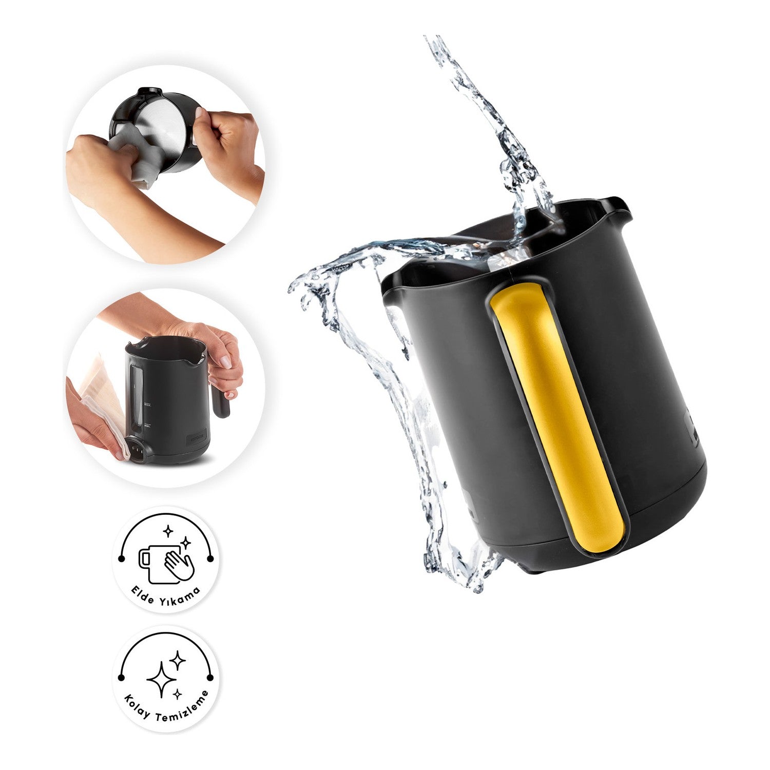 Karaca Hatir Turkish Coffee Maker with Automatic Water Tank, Pineapple Yellow - MALLTURK