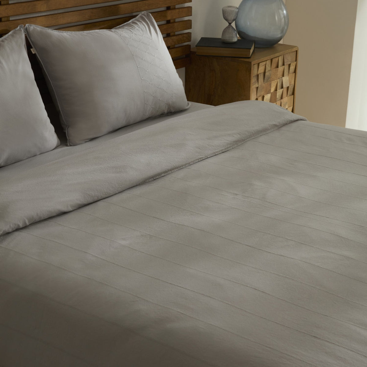 Karaca Home Carmine %100 Cotton Embroidered Double Duvet Cover Set Gray