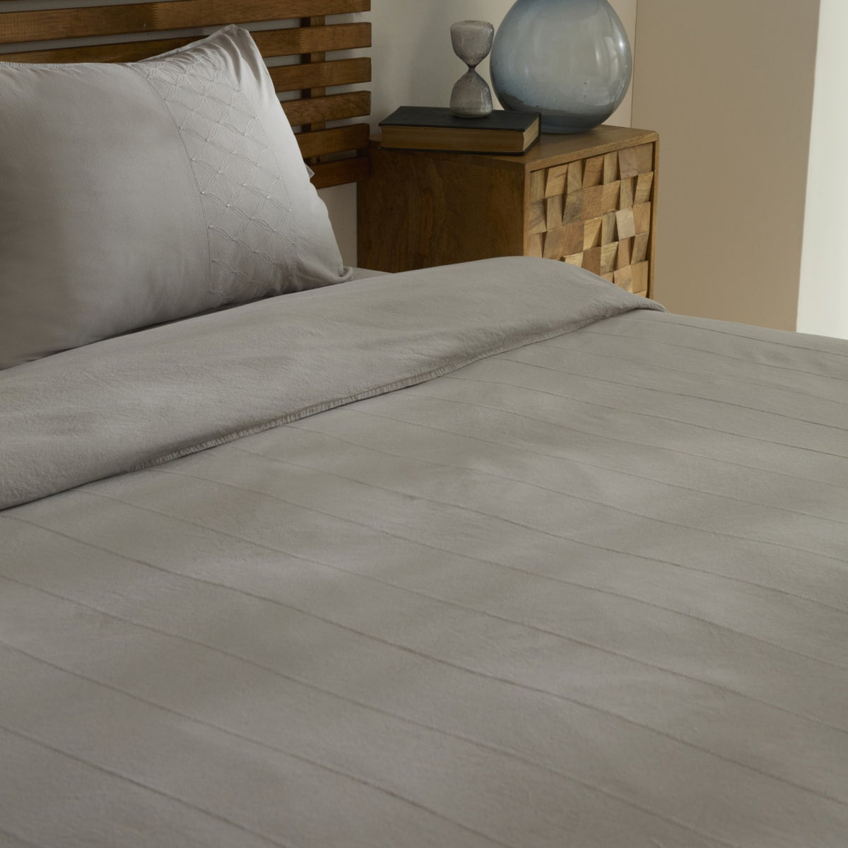 Karaca Home Carmine %100 Cotton Embroidered Double Duvet Cover Set Gray