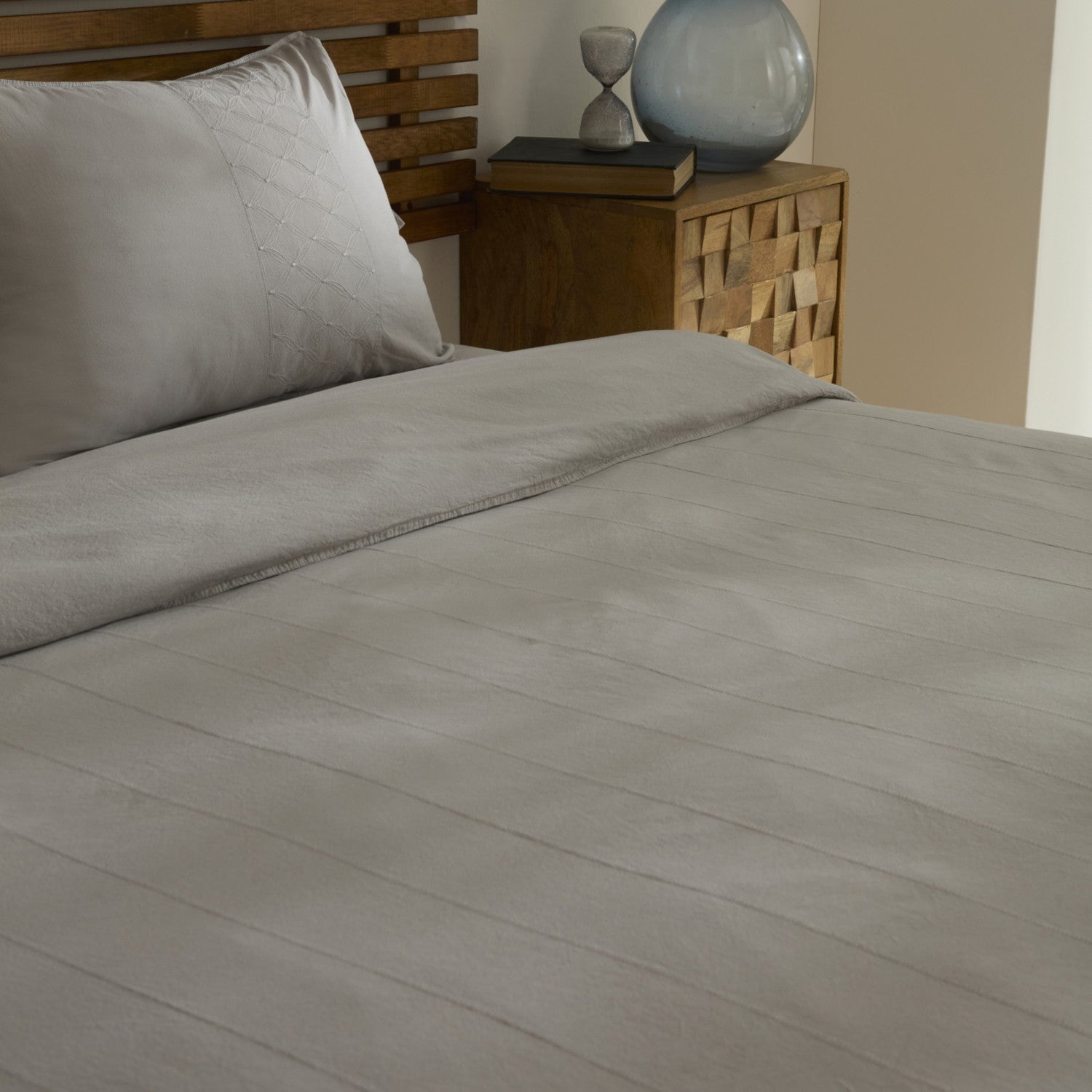 Karaca Home Carmine %100 Cotton Embroidered Double Duvet Cover Set Gray