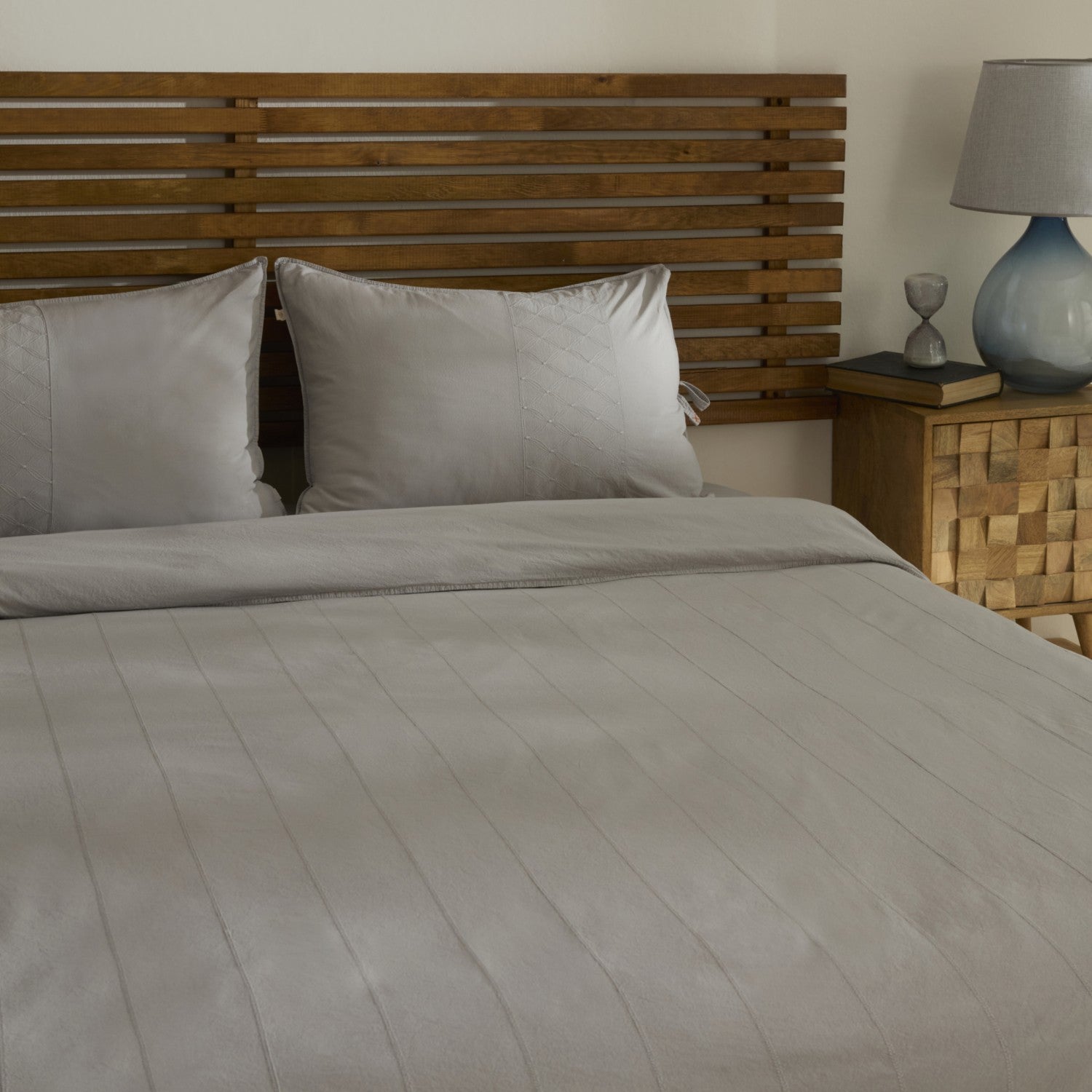 Karaca Home Carmine %100 Cotton Embroidered Double Duvet Cover Set Gray